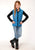 Roper Girls Kids Blue Nylon Crushable Poly Filled Vest