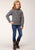 Roper Girls Kids Charcoal Polyester Micro Fleece Jacket
