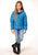 Roper Girls Kids Teal Blue Nylon Crushable Poly Filled Jacket