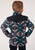 Roper Boys Kids Navy Multi Polyester Fleece Jacket