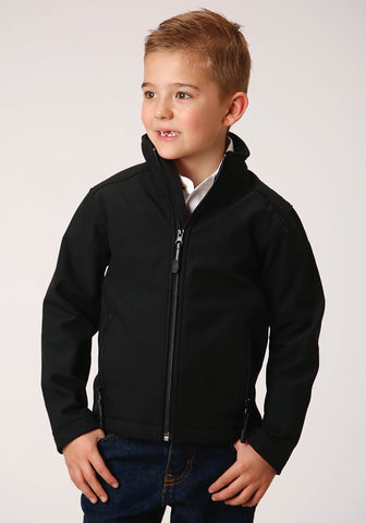 Roper Technical Boys Kids Black Polyester Softshell Jacket