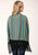 Roper Womens Multi-Color Rayon/Nylon Leopard Stripe Poncho