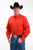 Roper Mens Red 100% Cotton Button Front BD L/S Tall Shirt