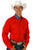 Roper Mens Basics Red 100% Cotton L/S Tall Denim Contrast Western Shirt