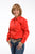 Roper Womens Red 100% Cotton Solid Twill BD L/S Shirt