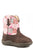 Roper Girls Infants Pink Floral Faux Leather Vtg Shine Cowboy Boots