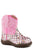 Roper Infants Girls Pink Faux Leather Western Braid Cowboy Boots