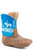 Roper Infant Boys Tan/Blue Leather Cowbabies Rider Cowboy Boots