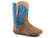 Roper Boys Infant Brown/Blue Leather Cowbaby Basic Cowboy Boots