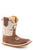 Roper Infants Boys Tan/Brown Leather Buffalo Cowboy Boots