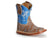 Roper Infants Boys Tan/Blue Leather Cowbabies Arlo Jr Cowboy Boots