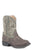 Roper Cody Toddlers Boys Brown Faux Leather Green Cowboy Boots
