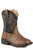 Roper Jed Toddlers Boys Brown Faux Leather Black Cowboy Boots