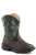 Roper Boys Toddlers Green/Brown Faux Leather Jed Cowboy Boots