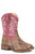 Roper Cross Cut Toddlers Girls Brown Faux Leather Cowboy Boots