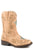 Roper Crystals Girls Toddlers Tan Faux Leather Faith Cowboy Boots