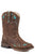Roper Hearts Infant Brown Faux Leather Girls Crystals Boots