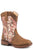 Roper Toddlers Girls Pink Faux Leather Glitter Geo Cowboy Boots