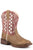 Roper Boys Toddlers Brown/Red Faux Leather Askook Cowboy Boots