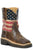 Roper Boys Toddlers Brown/Flag Leather Lil America Cowboy Boots