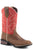 Roper Boys Kids Tan/Red Leather Monterey Cowboy Boots