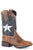 Roper Kids Boys Navy/Tan Leather Monterey Star Cowboy Boots