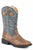 Roper Marbled Boys Kids Brown Faux Leather Daniel Cowboy Boots