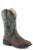 Roper Boys Kids Brown/Green Faux Leather Jed Cowboy Boots