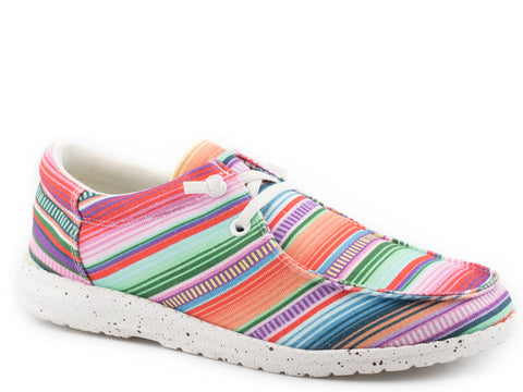 Roper Girls Kids Multi-Color Fabric Hang Loose Oxford Shoes