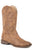 Roper Cole Kids Tan Faux Leather Western Square Toe Boots