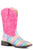 Roper Kids Girls Multi-Color Faux Leather Glitter Rainbow Cowboy Boots