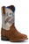 Roper Boys Kids Brown Leather 8 Seconds Cowboy Boots