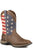 Roper Mens Brown Leather American Wilder Cowboy Boots