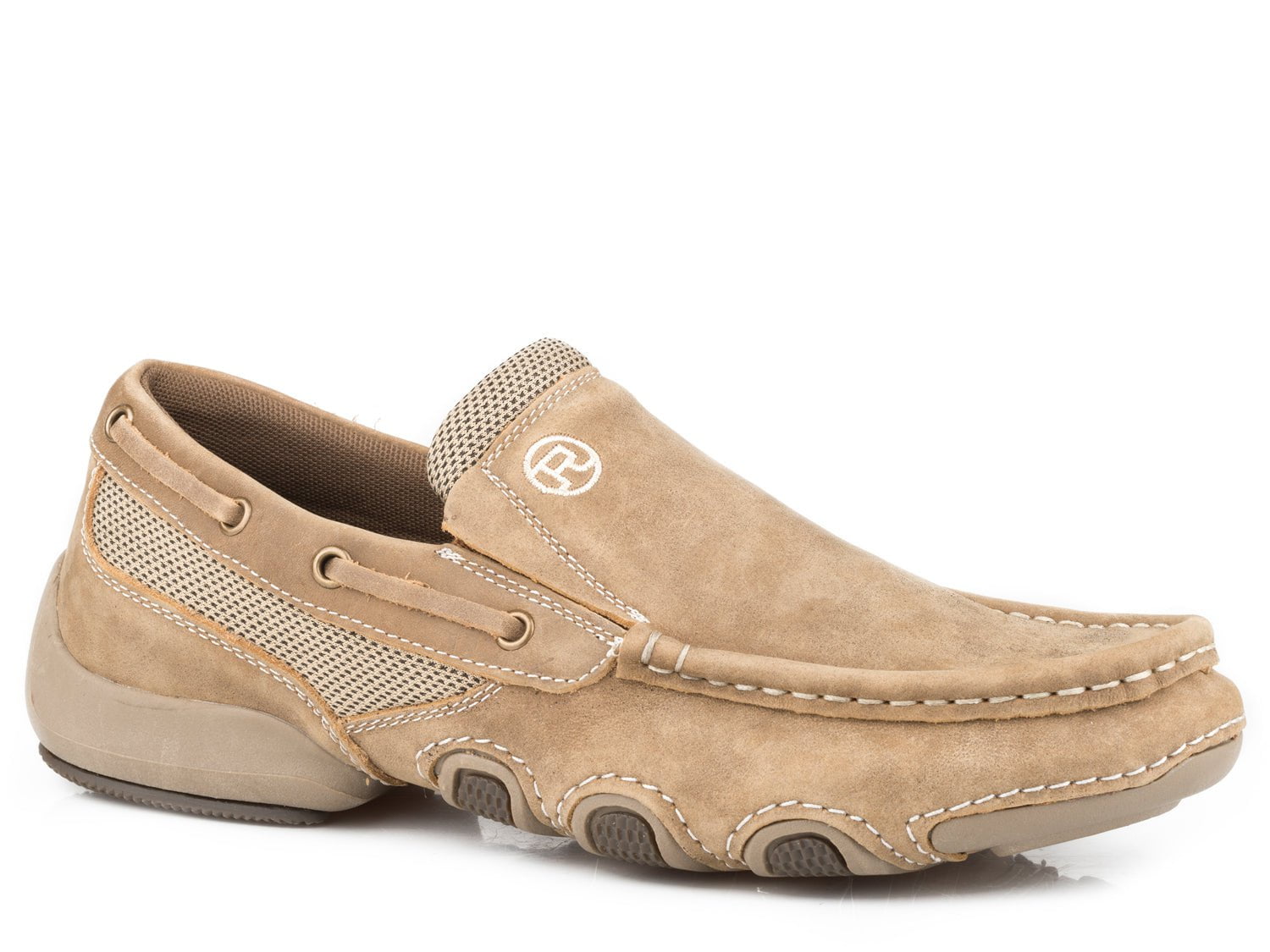 verschil Pakistaans voordat Roper Mens Vintage Tan Leather Skipper Loafer Shoes – The Western Company