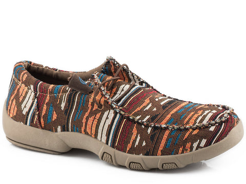 Roper Mens Multi-Color Fabric Chillin Aztec Chukka Oxford Shoes