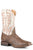 Roper Mens Tan/White Leather Diesel Square Toe Cowboy Boots