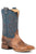 Roper Pierce Mens Tan Leather Sidewinder Cowboy Boots