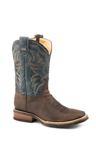 Roper Mens Waxy Brown Leather Marksman CCS Cowboy Boots