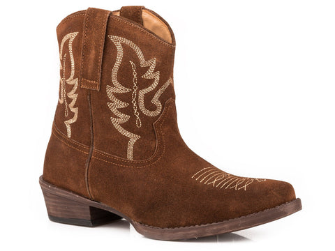 Roper Womens Brown Leather Dusty II 7In Western Cowboy Boots