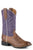 Roper Womens Tan/Purple Leather Monterey Cowboy Boots