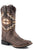 Roper Womens Brown Leather Monterey Aztec Cowboy Boots