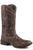 Roper Womens Brown Leather Mercedes Sanded Cowboy Boots