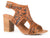 Roper Womens Tan Leather Mika II Tooled Sandal Shoes