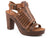Roper Womens Cognac Leather Mika III Tooled Sandal Shoes