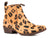 Roper Womens Tan Leather Dusty II Leopard Ankle Boots