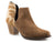 Roper Womens Tan Leather Rowdy Hair On Hide Ankle Boots