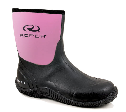 Roper Womens Rugged 9in Pink Waterproof Neoprene Barn Boots 5 M