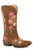 Roper Womens Cognac Faux Leather Riley Floral Cowboy Boots