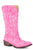 Roper Womens Pink Faux Leather Riley Cowboy Boots