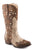 Roper Womens Cognac/Tan Faux Leather Riley Triad Cowboy Boots
